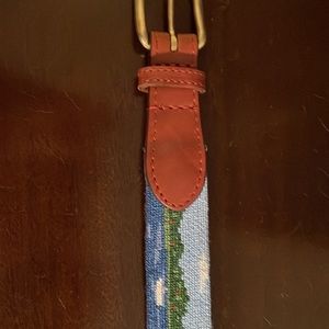 Smathers & Branson Hand Needlepoint Belt, Nautical Theme